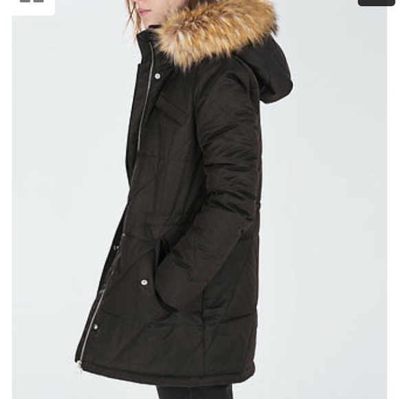 zara waterproof parka